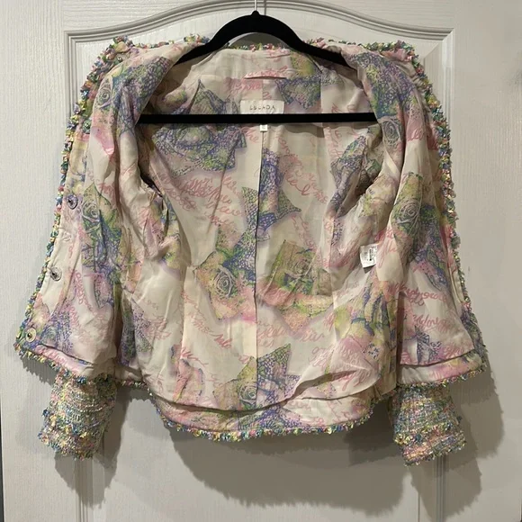 Escada Vintage Tweed Pastel Blazer and Skirt 2 Piece Suit Set - Picture 4 of 16